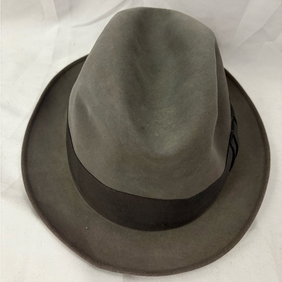 Vintage Churchill ltd. Gray Felt Wool Hat Size 7 1/8 - Picture 3 of 10